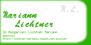 mariann lichtner business card